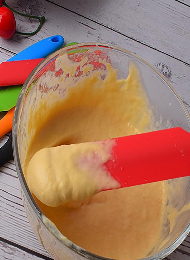 GZLT Silicone Skinny Spatula Scraper for Jars - Long Handle Sourdough Spatula (3 Pcs) - Image 5